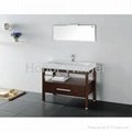 Bathroom Solid Wooden Cabinet With Ceramic Basin 1