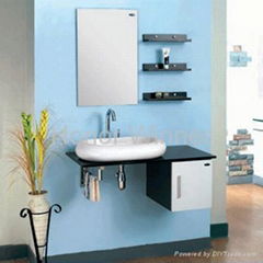 bathroom Solid Wooden Cabinet Included Ceramic Basin