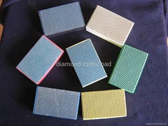 Diamond hand polishing pads