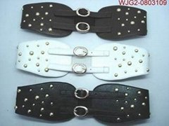 Trendy Pu Belt With Trunk-nail