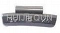 Zinc clip on weights for steel rims
