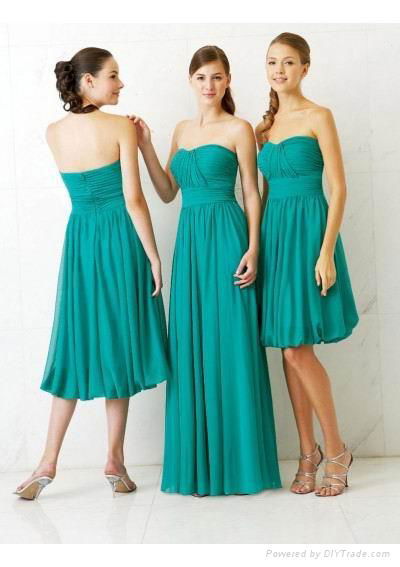 Hot sale short and long evening dress/bridesmaid dress 3