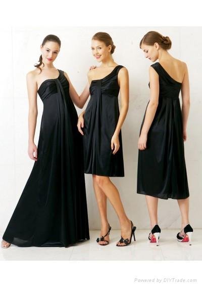 Hot sale short and long evening dress/bridesmaid dress 4