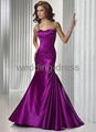 Noblest mermaid evening dress/beaded evening gown/satin material 1