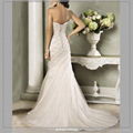 High quality satin applique bridal Wedding Dress 3