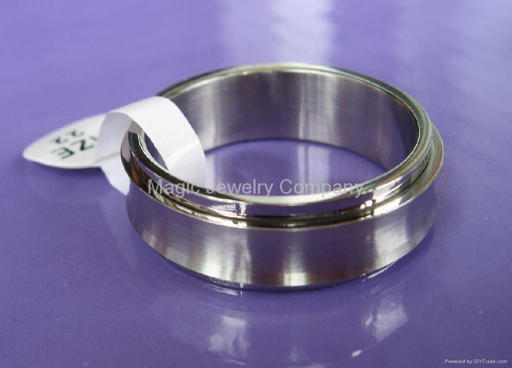 Stainless Steel Plain Spin Band Ring SSR106 1