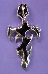 Gothic Cross Sword Stainless Steel Pendant SSP105