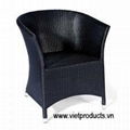 Synthetic Rattan Chair No. 07616 2