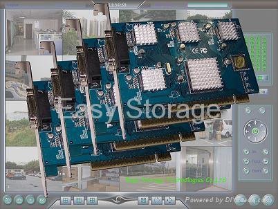 MPEG4/H.264 4ch software compression real-time PCI DVR card, Video capture card 2