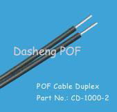 Duplex plastic optical fiber