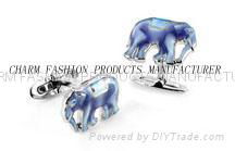 animal stone cufflink 2