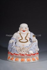 Porcelain Happy Buddha statues figurines fengshui products