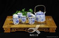 Japanese style Porcelain peony tea set