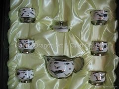 Porcelain golden eagle tea sets
