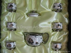 Silver Boat Porcelain tea set