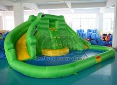 Crocodile water slide inflatable water park inflatable slide