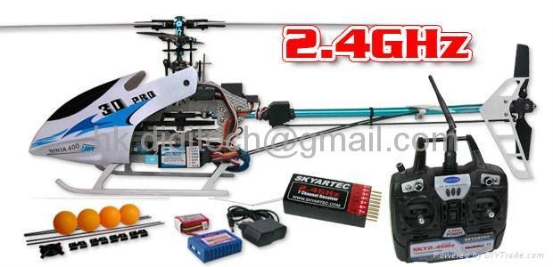 Radio Control 2.4GHz NINJA 400 6CH RTF RC Helicopter Brushless Belt Driver