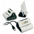 USB Letter Opener with USB hub and Clock Display 2