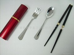Chopsticks, spoon and fork set