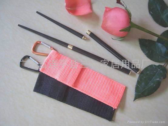 Portable and foldable wood chopsticks 3