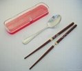 Stainless steel spoon and wood chopsticks 4