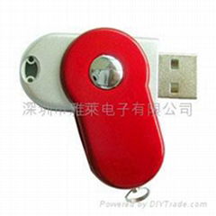 Plastic swivel usb flash memory