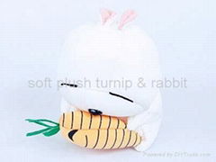 soft plush turnip & rabbit
