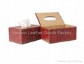 Faux leather (PU, PVC) Or Genuine Leather tissue box 4