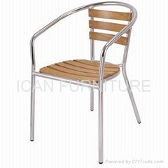 Aluminum wood chair