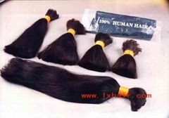 100%natural real virgin human hair double drawn single drawn