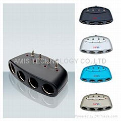 4 Ports Cigarrete Socket ,cigarrete lighter,car cigarrete lighter