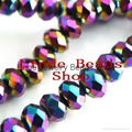 5040 crystal rondelle beads Crystal Technicolor Coating colour wholesale 2