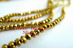 5040 crystal rondelle beads crystal Golden Light colour wholesale