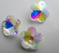 6744 crystal flower pendant beads 14mm