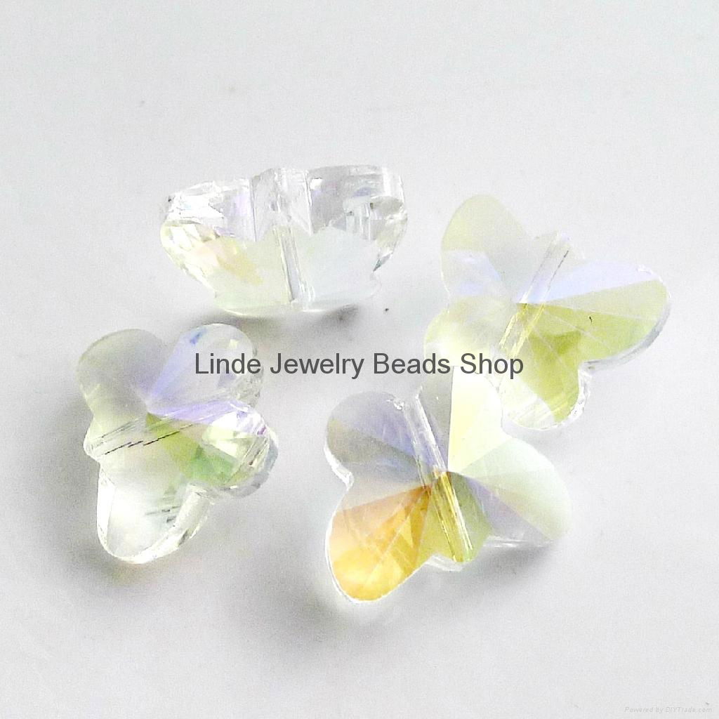 10mm/14mm 5754 Cross-drilled Butterfly crystal beads, jewerly beads, 2