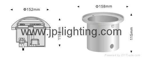 led recessed wall light with IP67 2