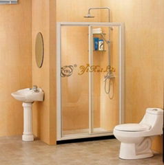 Double sliding  door shower screen