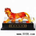 Crystal Yin Tiger craft ornaments 1