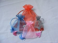 sheer organza pouch with tassel 