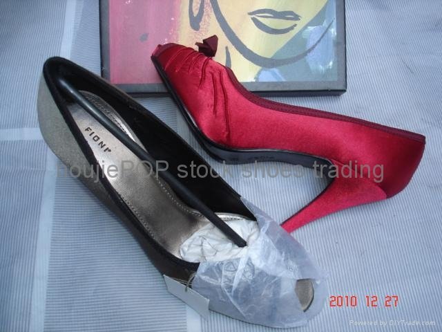 stock women satin heel shoes