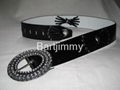 PU belt with rhinestone 1