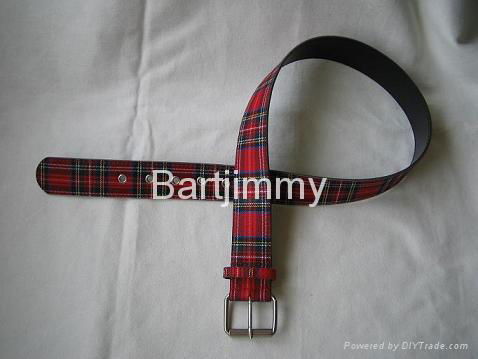 Woven tartan belts