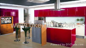 UV Lacquer Kitchen Cabinets (Covered with melamine) 5