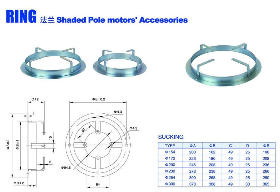 RING (SHADED POLE MOTORS' Accessories )