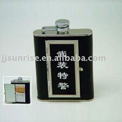 Stainless Steel Hip Flask (Leather covered hip flask /hp flask
