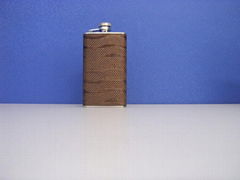 Leather Stoup /stainless steel hip flask /hip flask