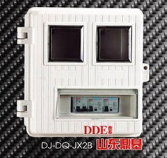 單相二表位插卡式玻璃鋼電表箱DJ-DQ-JX2B