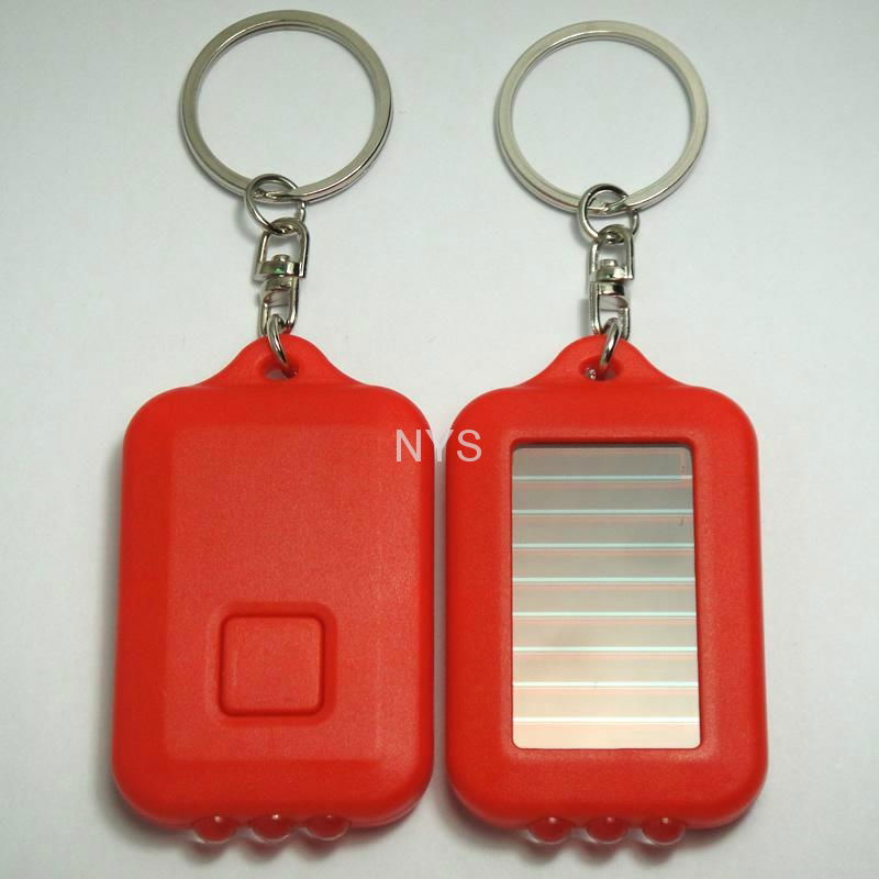3 LED Solar Flashing Keychain 