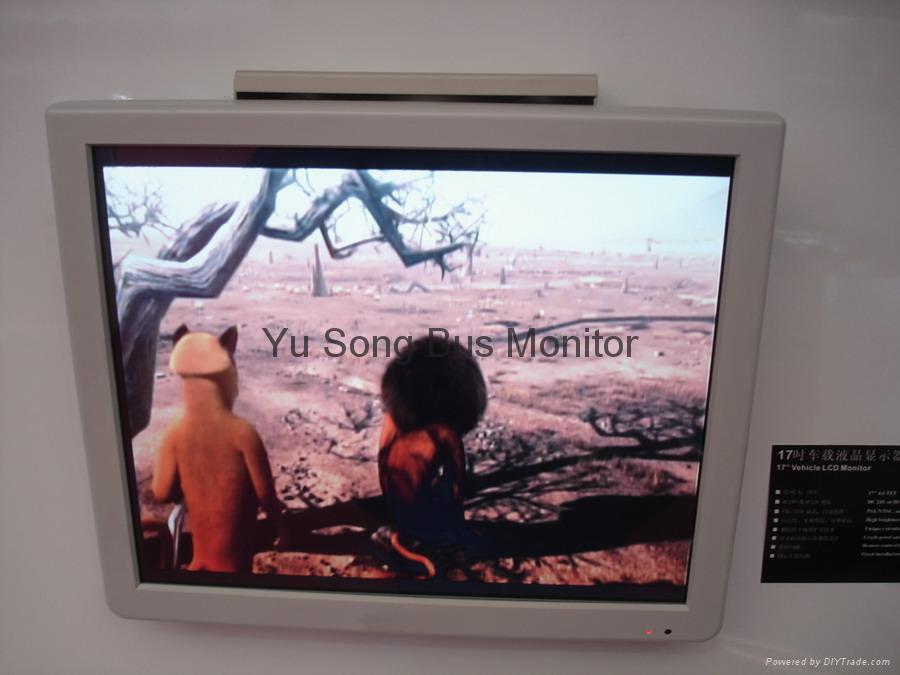 17" bus advertisement player, fix installation, in-dash bus monitor. Bus TV, 2