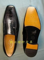 Men's ostrich leather shoes